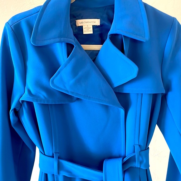 Liz Claiborne, new, long blue coat, size: small - Picture 2 of 4